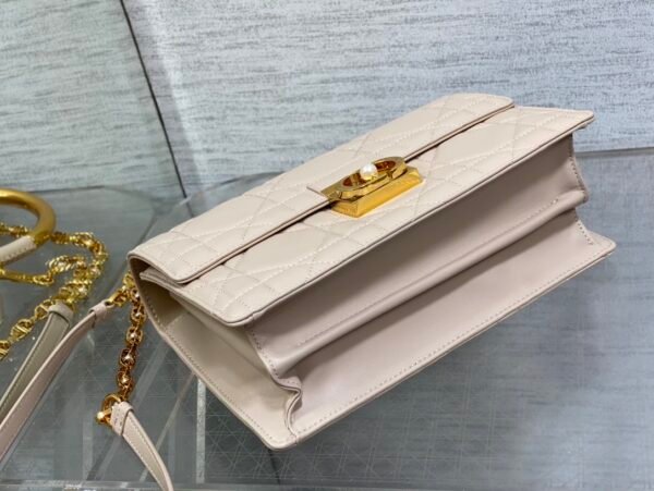 Medium Dior Ange Bag Beige Calfskin (9) Medium Dior Ange Bag Beige Calfskin
