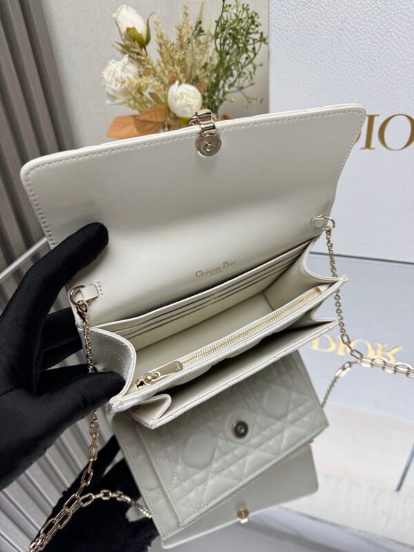 My Dior Daily Pouch with Chain White