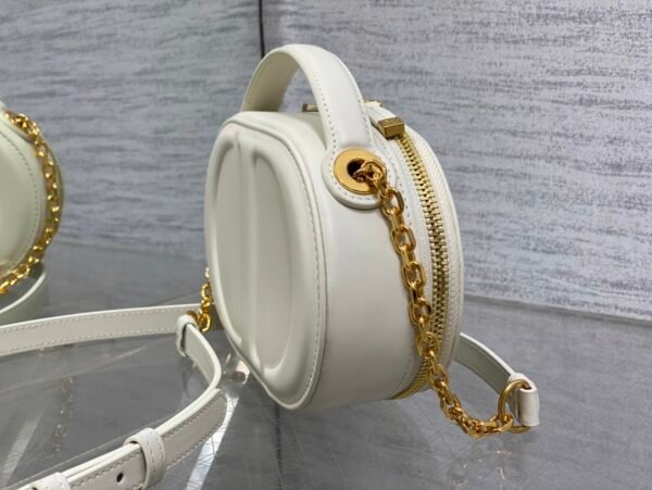 Dior CD Signature Oval Camera Bag white