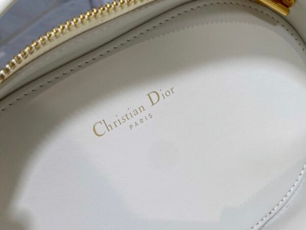 Dior CD Signature Oval Camera Bag white