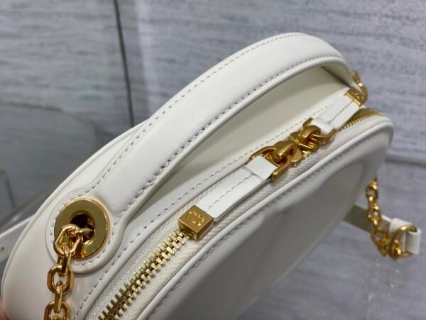 Dior CD Signature Oval Camera Bag white