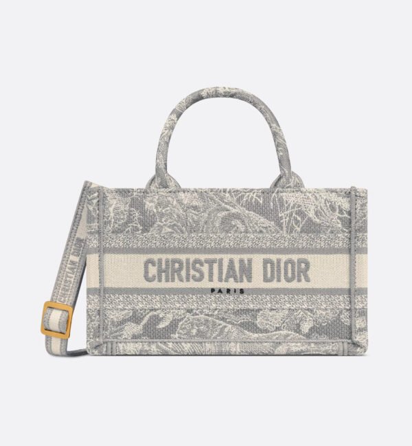 Mini Dior Book Tote Grey