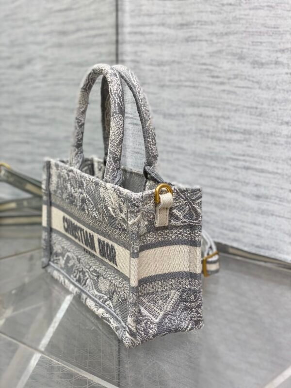 Mini Dior Book Tote Grey