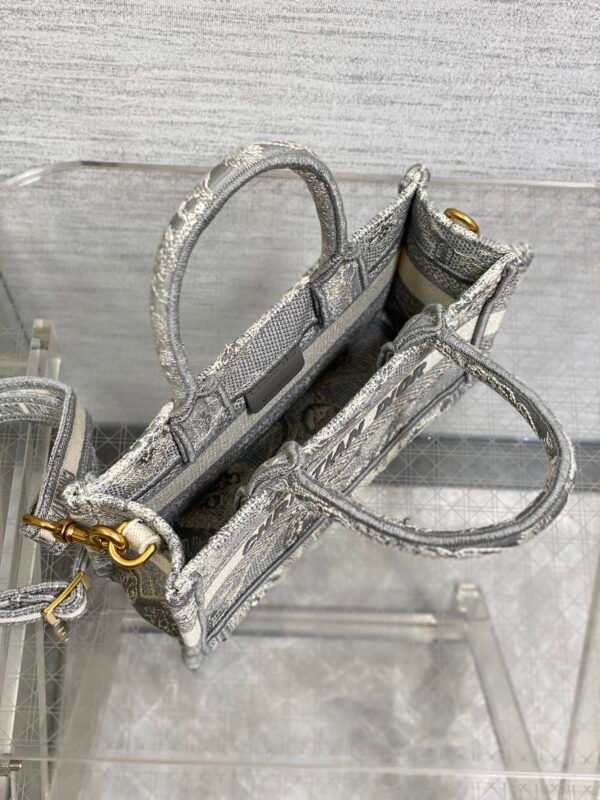 Mini Dior Book Tote Grey