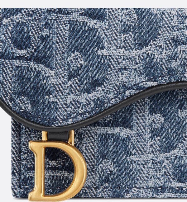 S5611CDCE_M49E (5) Dior Saddle Bloom Card Holder