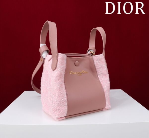 Dior Small Signature Bucket Bag Pink