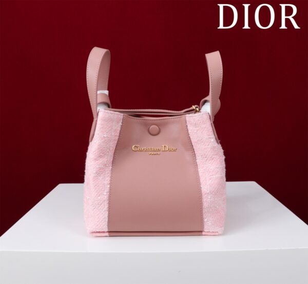 Dior Small Signature Bucket Bag Pink