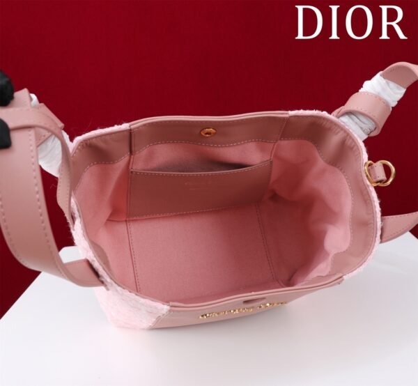 Dior Small Signature Bucket Bag Pink