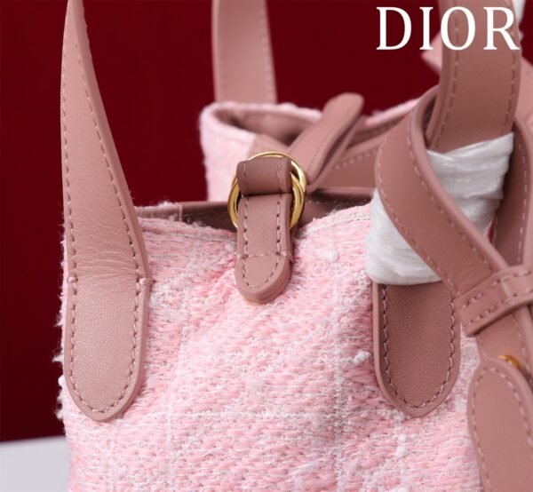 Dior Small Signature Bucket Bag Pink