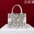 Small Dior Book Tote Dark Gold