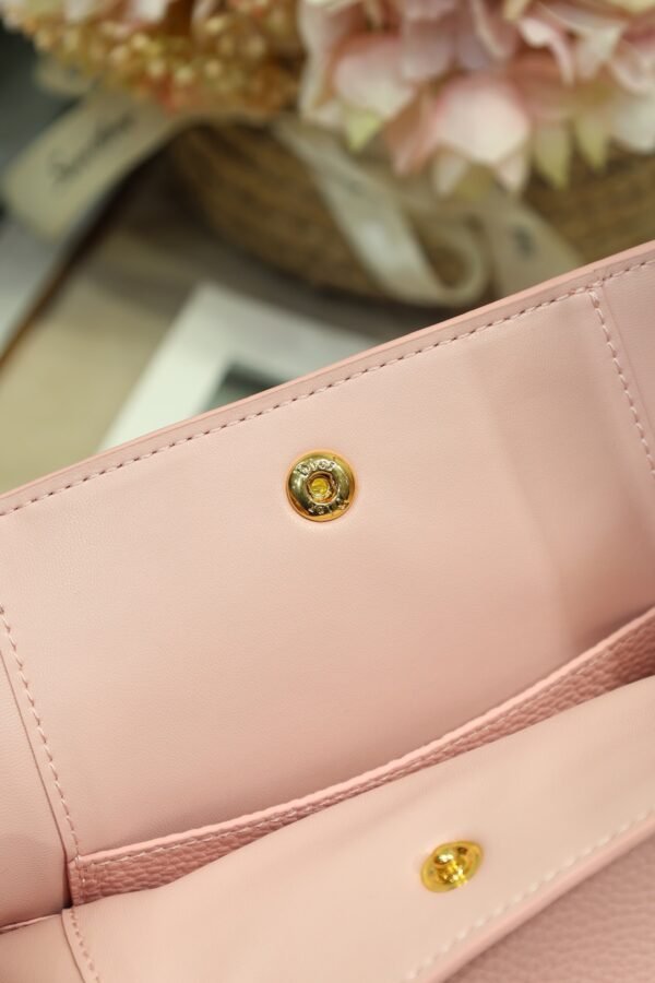 Dior Small Signature Bucket Bag Pink Grained Calfskin