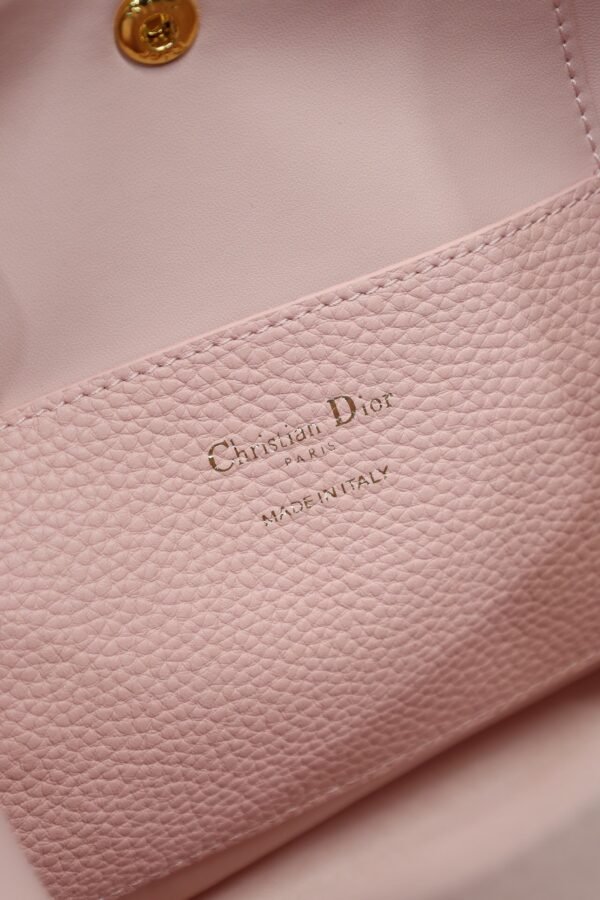 Dior Small Signature Bucket Bag Pink Grained Calfskin