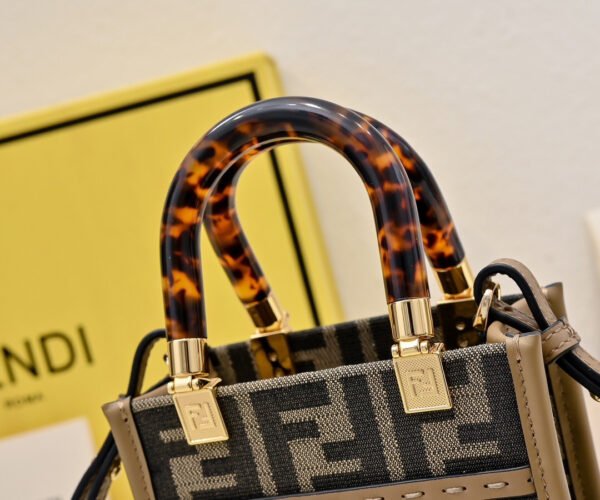 Sunshine Mini FF-Jacquard Cross-Body Bag