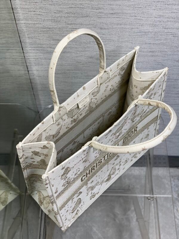 White+Gold+Butterfly-L (11) Large Dior Book Tote Golden Butterfly