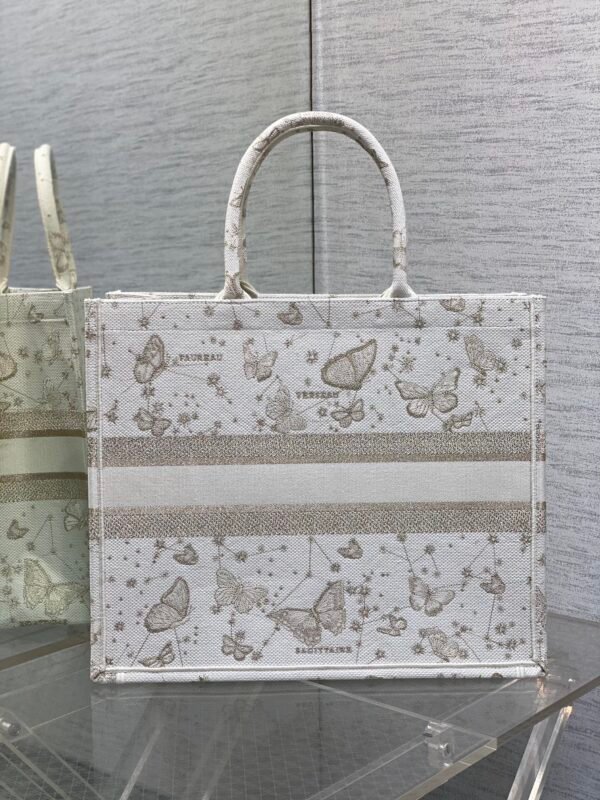 White+Gold+Butterfly-L (12) Large Dior Book Tote Golden Butterfly