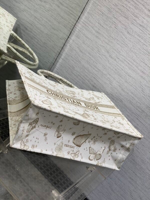 White+Gold+Butterfly-L (13) Large Dior Book Tote Golden Butterfly
