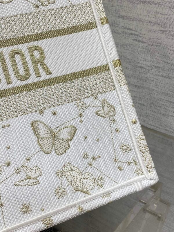 White+Gold+Butterfly-M (9) Medium Dior Book Tote Golden Butterfly