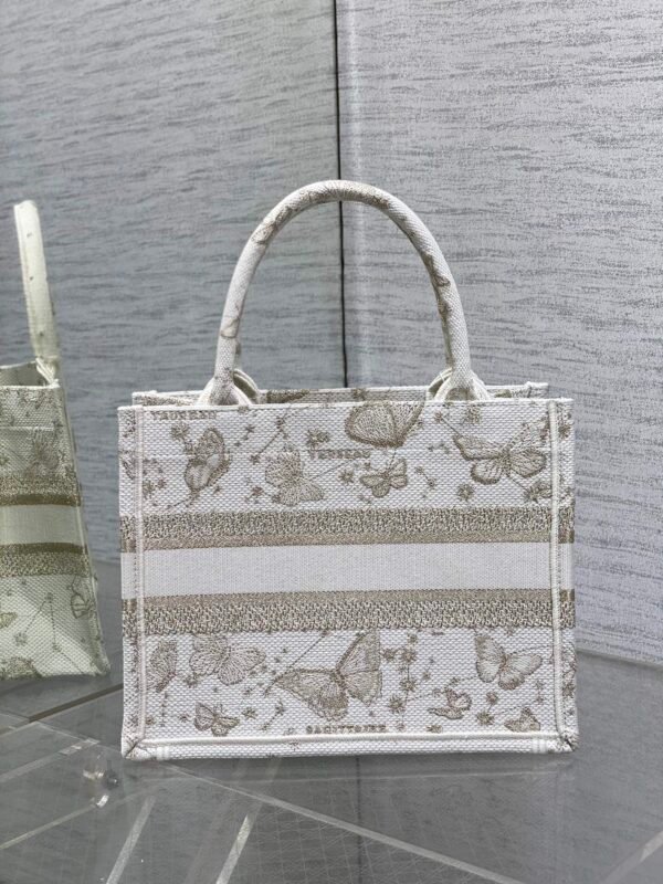 Small Dior Book Tote Golden Butterfly