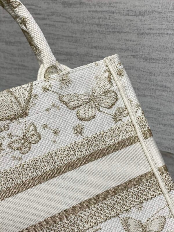 Small Dior Book Tote Golden Butterfly