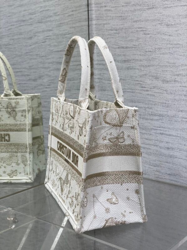 Small Dior Book Tote Golden Butterfly