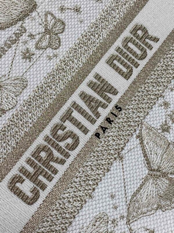 Small Dior Book Tote Golden Butterfly