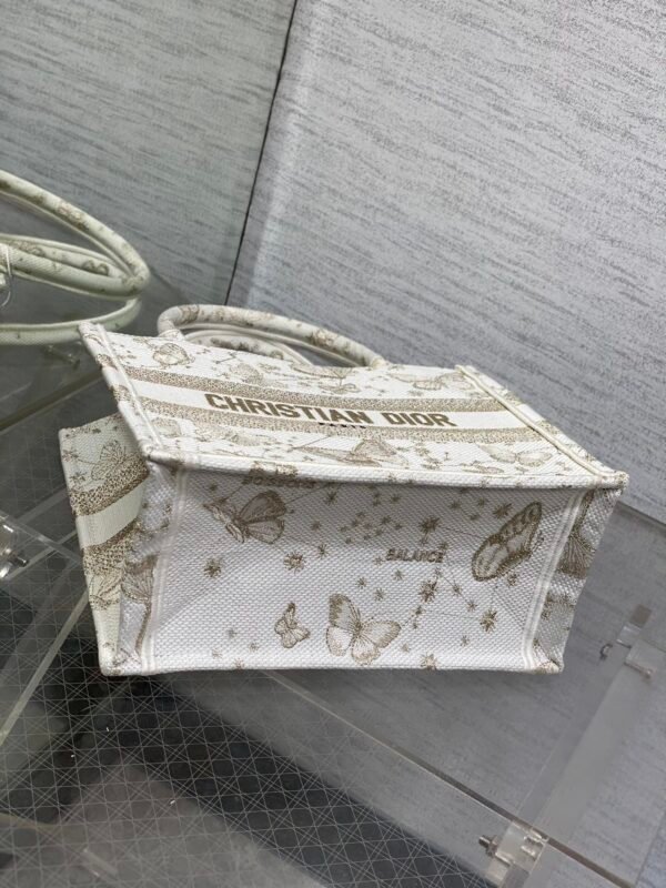 Small Dior Book Tote Golden Butterfly