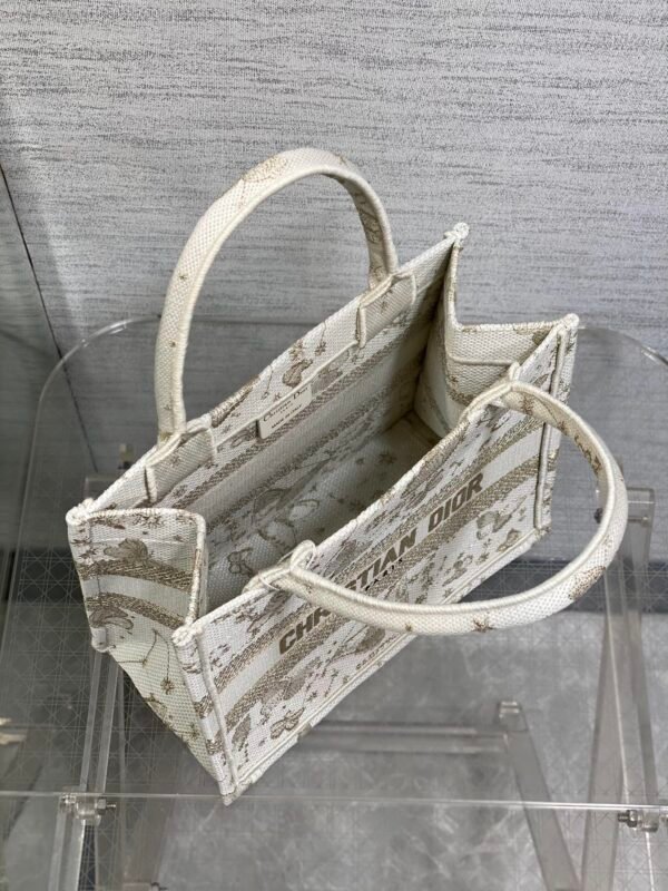 Small Dior Book Tote Golden Butterfly