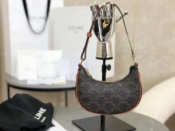 CELINE Mini Ava Triomphe Canvas Shoulder Bag