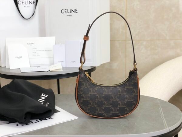 CELINE Mini Ava Triomphe Canvas Shoulder Bag
