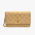 Chanel Chanel Classic Quilted WOC Wallet Crossbody Bag Beige in Leather Grained cowhide