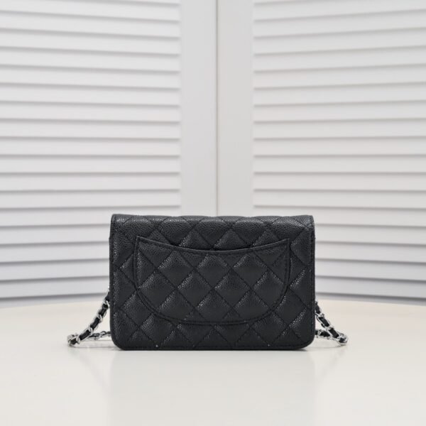 Chanel Chanel Classic Quilted WOC Wallet Crossbody Bag Black in Leather Grained cowhide