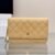 Chanel Chanel Classic Quilted WOC Wallet Crossbody Bag Beige in Leather Grained cowhide
