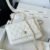 Chanel Chanel Classic Quilted WOC Wallet Crossbody Bag White in Leather Grained cowhide