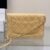 Chanel Chanel Classic Quilted WOC Wallet Crossbody Bag Beige in Leather Grained cowhide