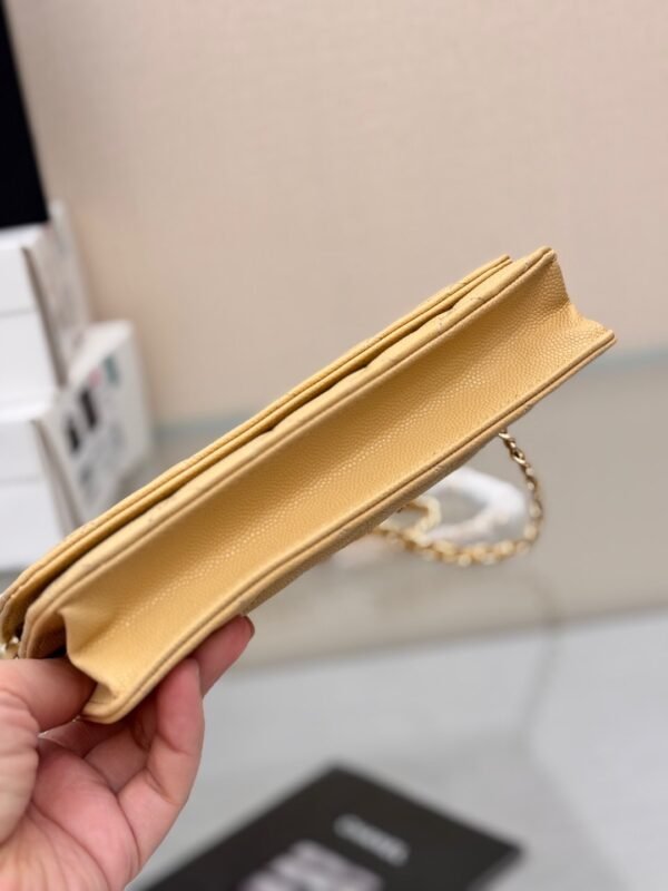 Chanel Chanel Classic Quilted WOC Wallet Crossbody Bag Beige in Leather Grained cowhide