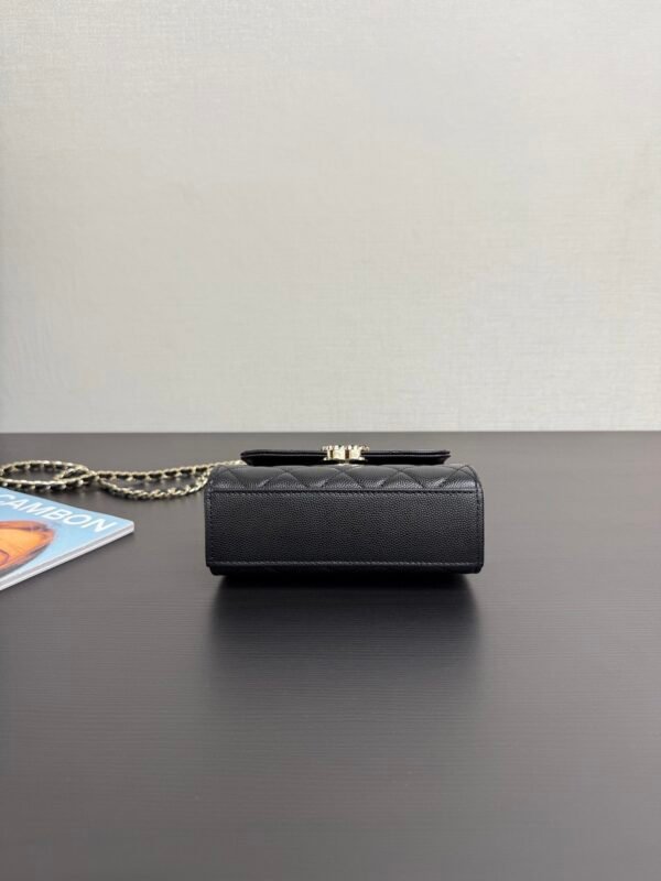 Chanel Chain Mini Bag Grained Shiny Calfskin & Gold Metal