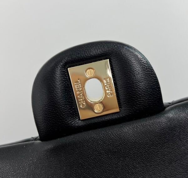 Chanel Mini Flap Bag with Top Handle Patent Calfskin