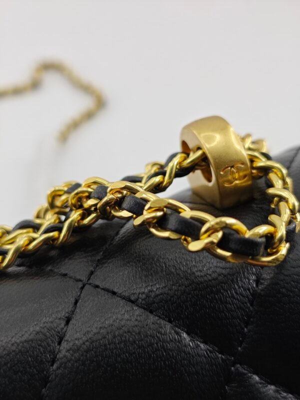 Chanel Calfskin 19cm Flap Bag Black