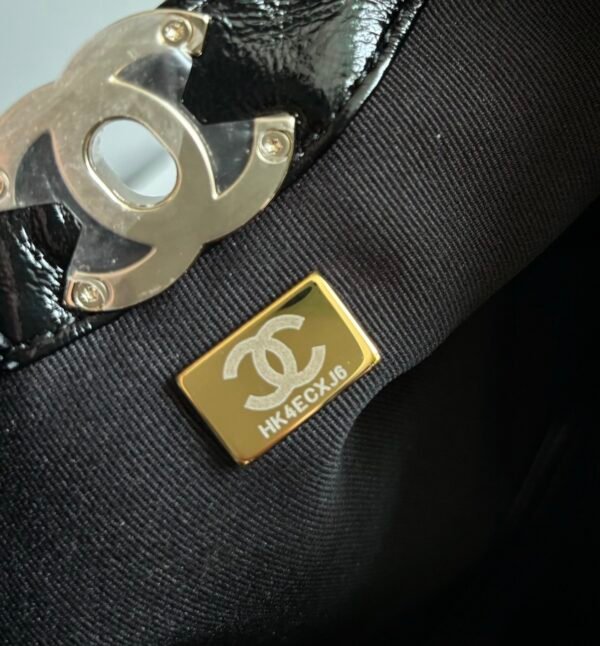 chanel AS4133 (4) Chanel 31 Mini Shiny Calfskin Shopping Bag Black