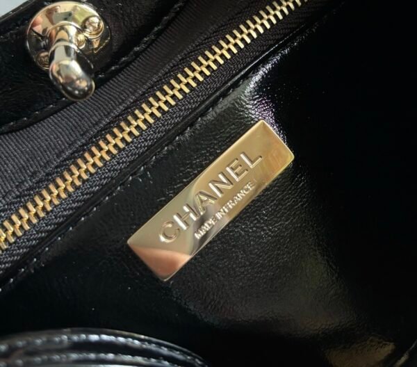 chanel AS4133 (7) Chanel 31 Mini Shiny Calfskin Shopping Bag Black