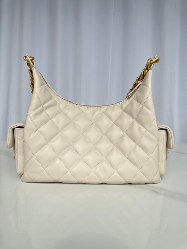 Chanel Hobo Cargo Bag Calfskin Leather White