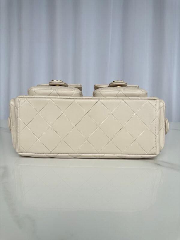 Chanel Hobo Cargo Bag Calfskin Leather White