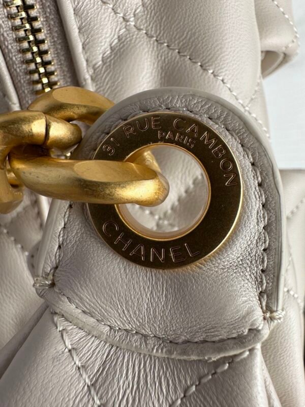 Chanel Hobo Cargo Bag Calfskin Leather White