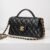 Chanel Mini Flap Bag with Top Handle Lambskin & Gold-Tone Metal Black