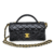 Chanel Mini Flap Bag with Top Handle Lambskin & Gold-Tone Metal Black