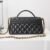 Chanel Mini Flap Bag with Top Handle Lambskin & Gold-Tone Metal Black