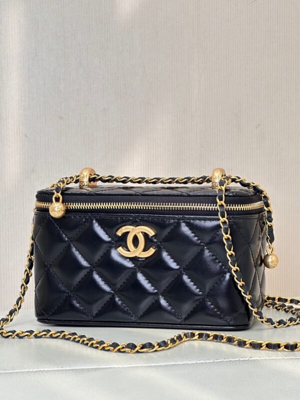 NEW CHANEL BAGS SHOULDER BAG/CROSSBODY BAG Black long cosmetic bag