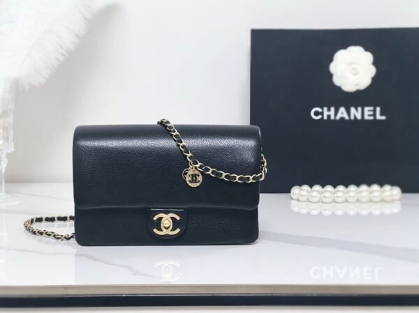 Chanel Shiny Caviar Small Flap Black