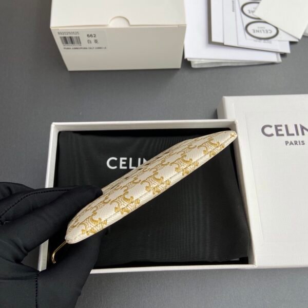 10C662CA2 (2) COIN PURSE IN TRIOMPHE CANVAS WITH CELINE PRINT