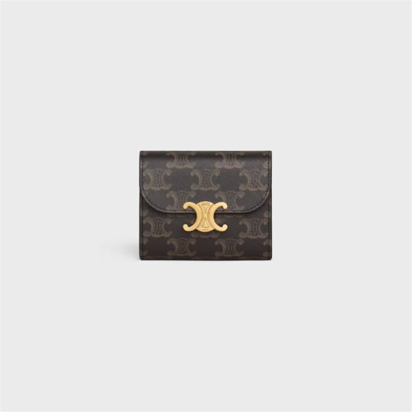 10D782CQH (1) SMALL FLAP WALLET TRIOMPHE IN TRIOMPHE CANVAS
